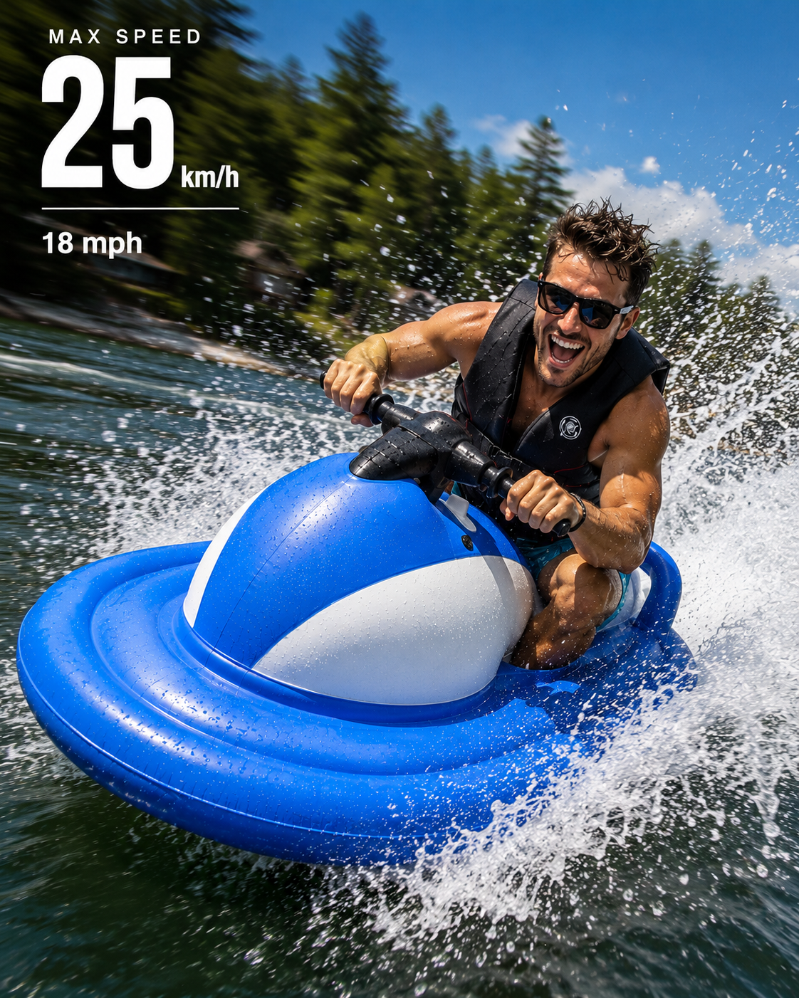 HELIOS Floatie Jetski Pro on the water